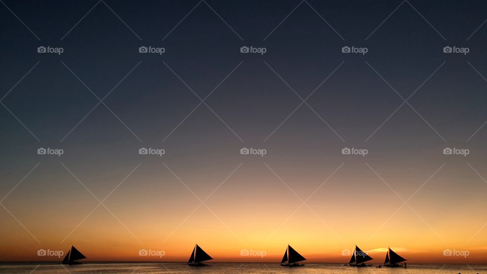 Sunset sailing