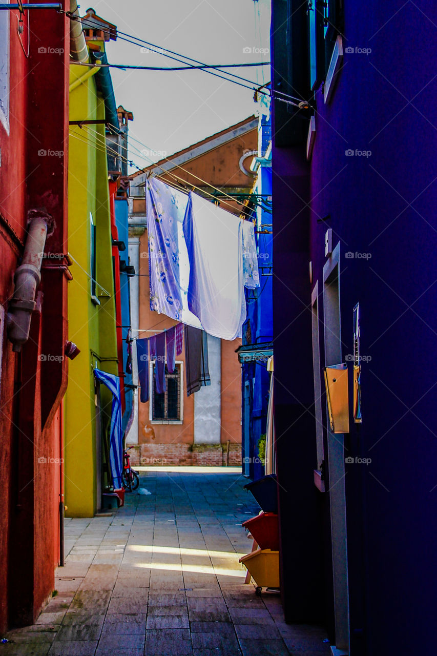 Laundry between small streets