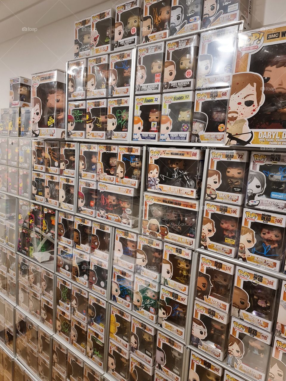 Walking dead funko pop signed collection