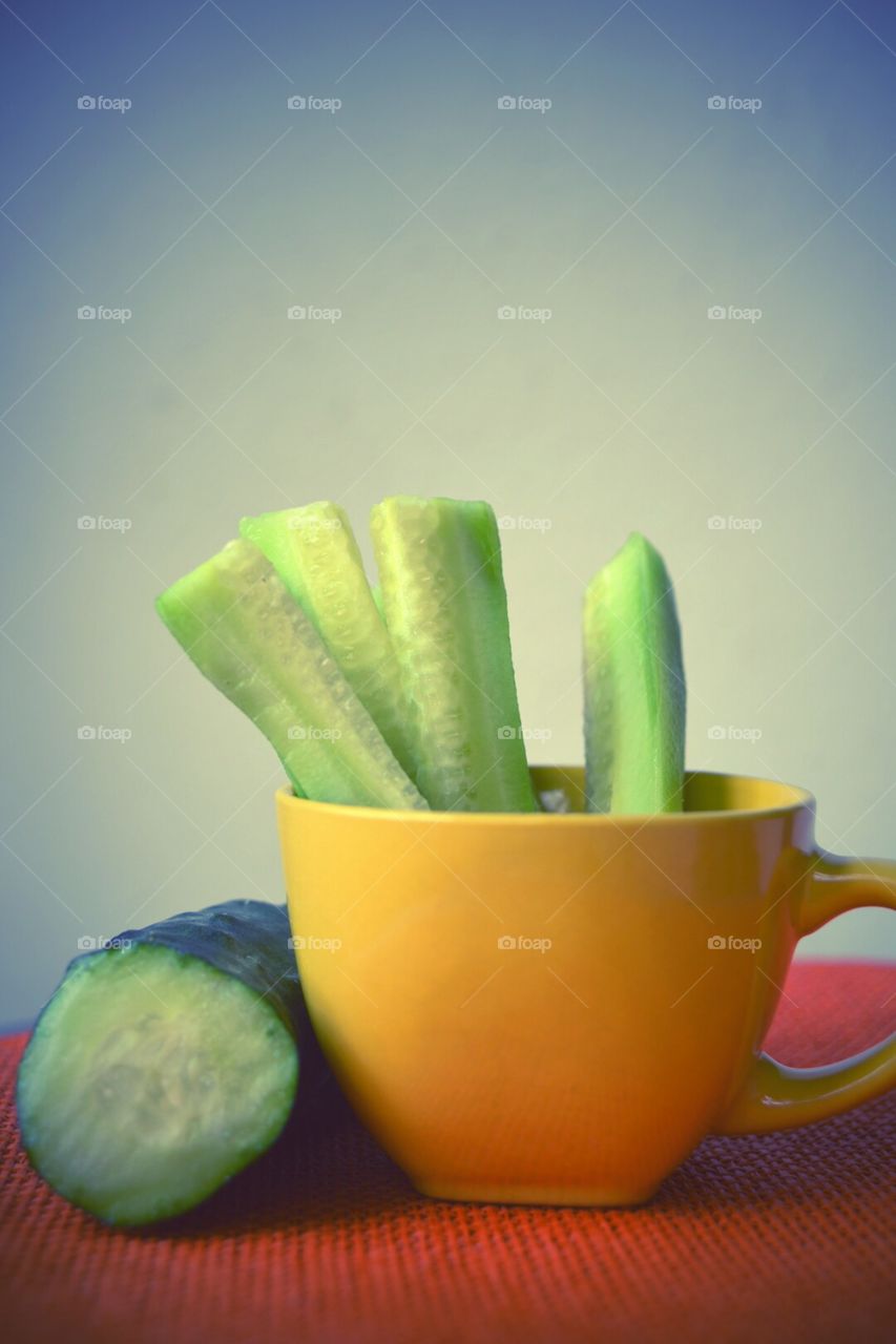 Cucumber in a cup