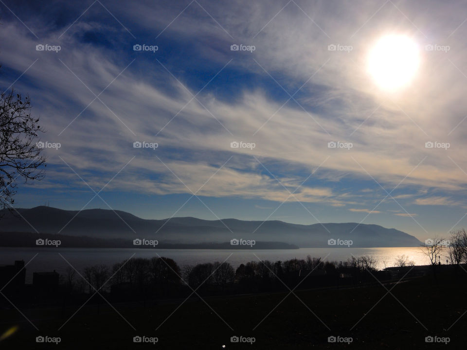 newburgh new york sky blue clouds by delvec