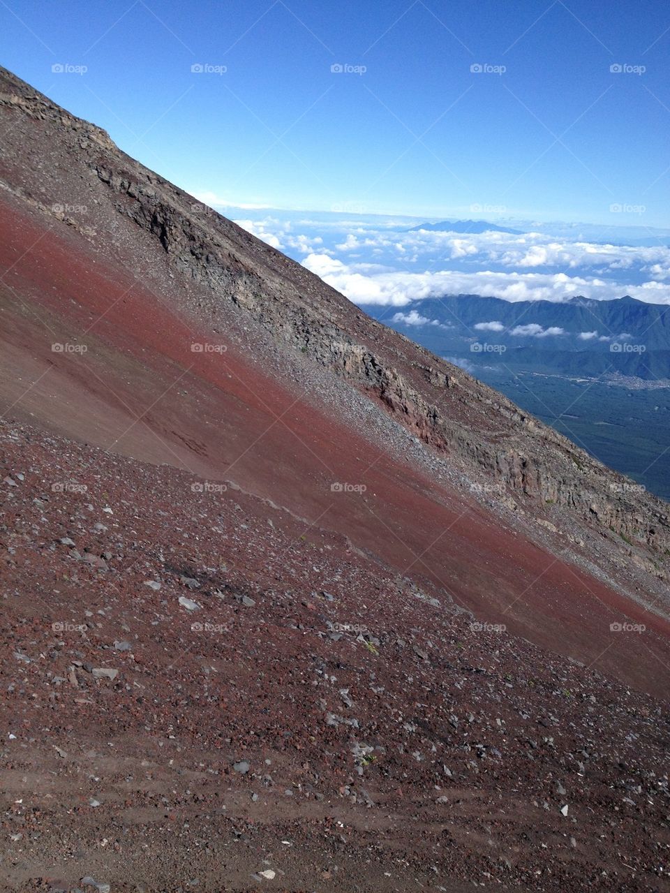 Mt Fuji visions - side of volcano
