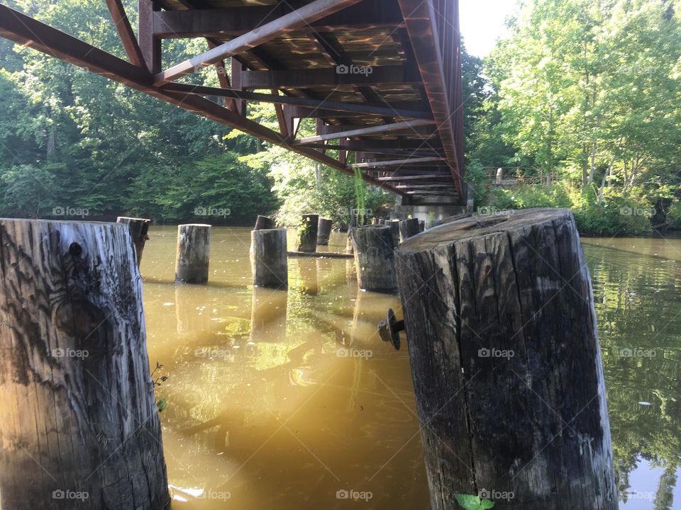 Underneath Rustic Bridge 