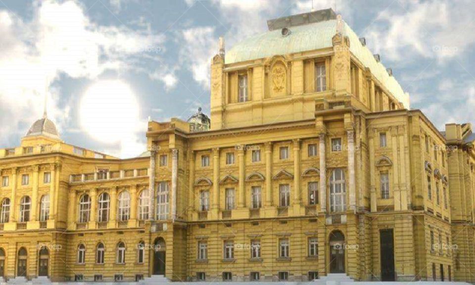 Croatian National Theater in V-ray Render glory
