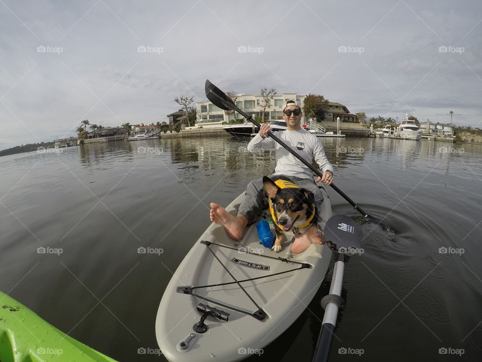 Kayaking with a corgi 