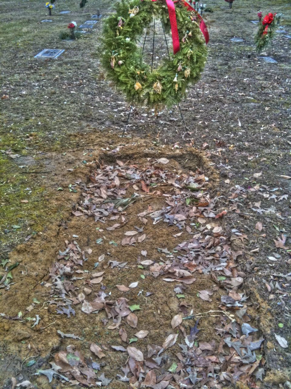 A freshly filled in Grave