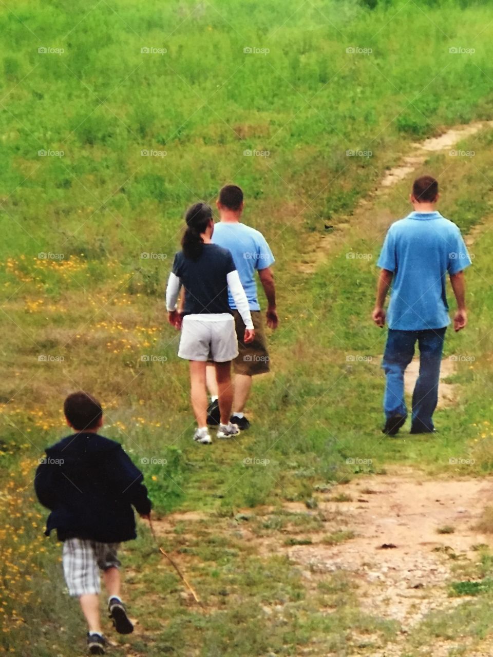 Walk through a field 