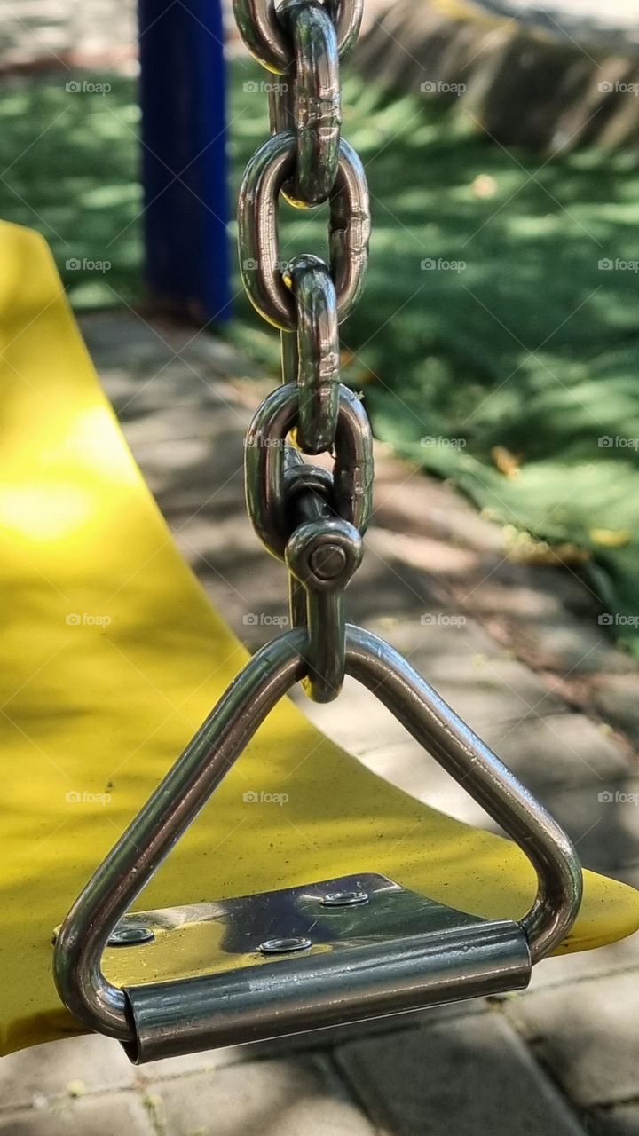 metal and chain swing