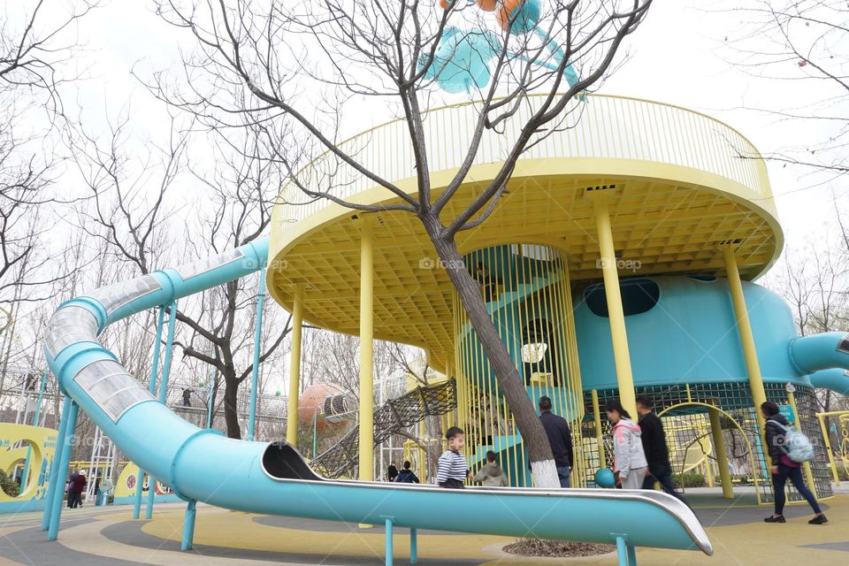 Slide in a children's park