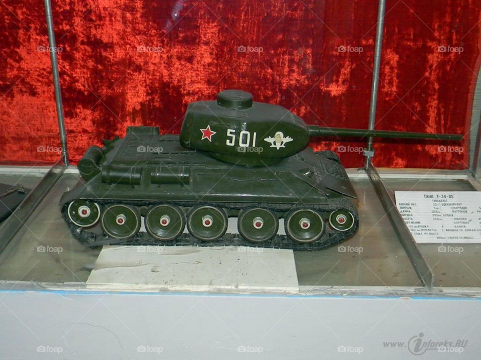 The Soviet medium tank of the Great Patriotic War, was mass-produced since 1940.  During 1942-1947 - the main tank of the Red Army and the USSR Armed Forces.
