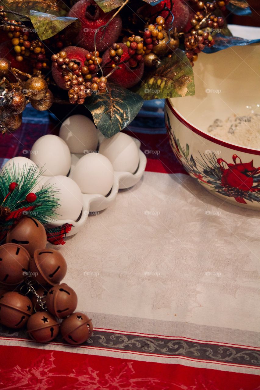 Preparing Christmas cookies for Santa 