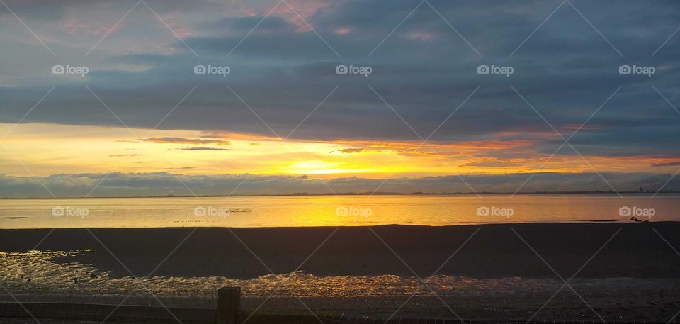 sunset at the beach