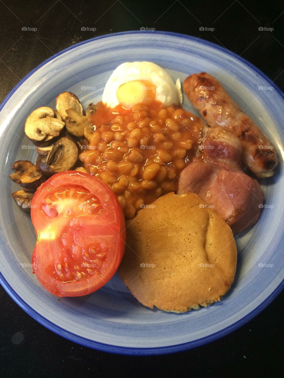 The most important meal of the day. A full English breakfast with a host of tasty foods 