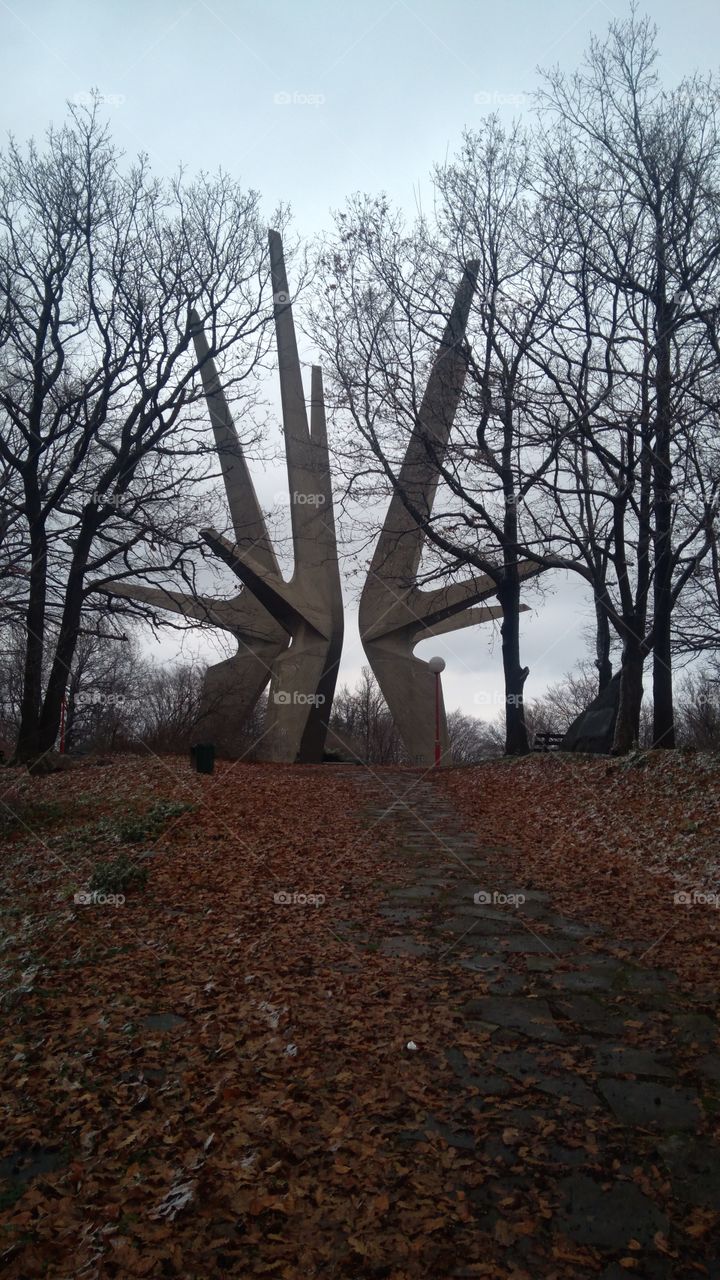 Monument to the victims of the ll World War on mount Kosmaj in Mladenovcu (Serbia)