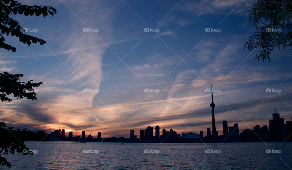 sunset over Toronto, Canada