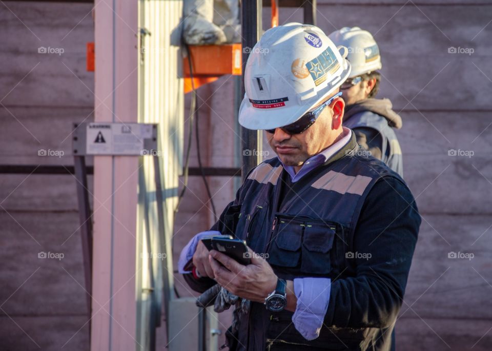 engineer working in the field