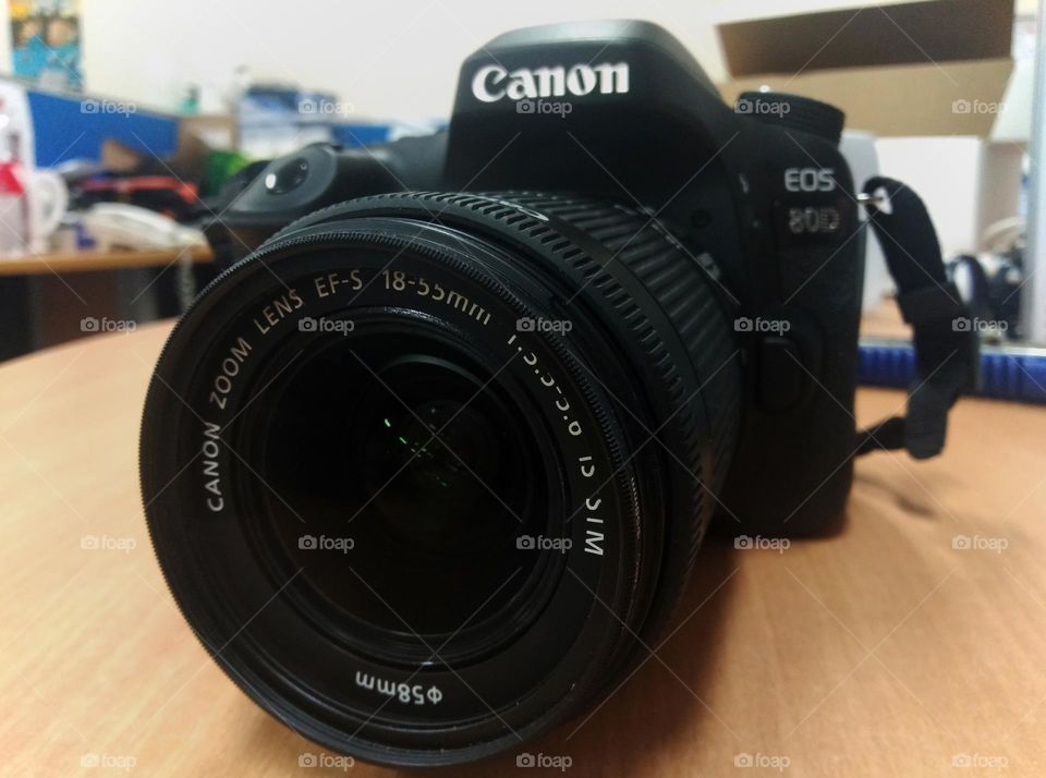 DSLR camera photo front view