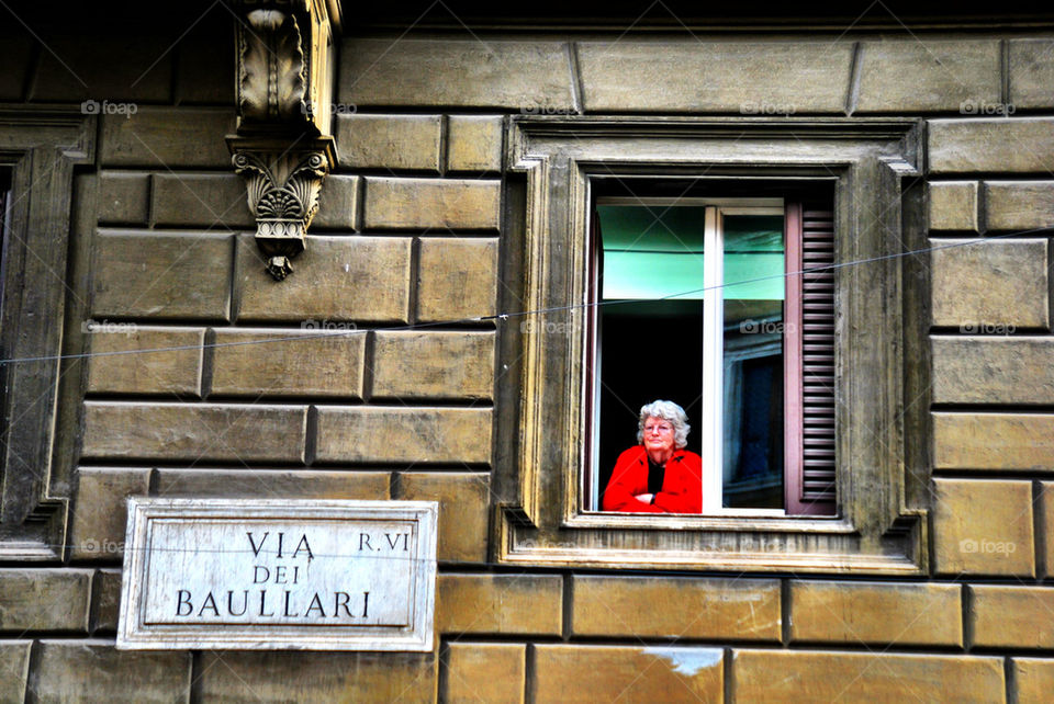 italy red wall vintage by mrarflox