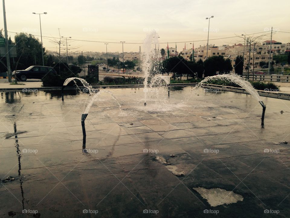 Fountain good view in Amman city at jordan country 
12/3/2016