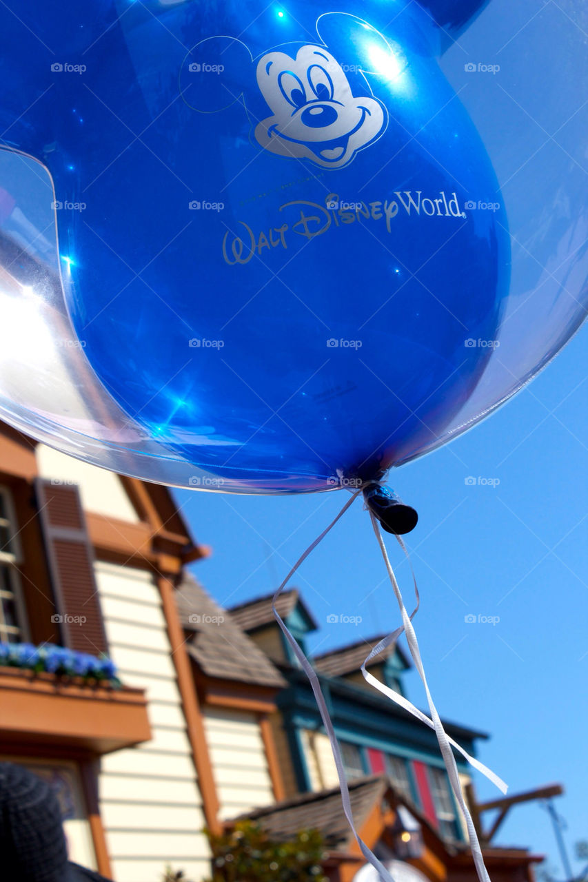 sky blue balloon mickey by mikedyer