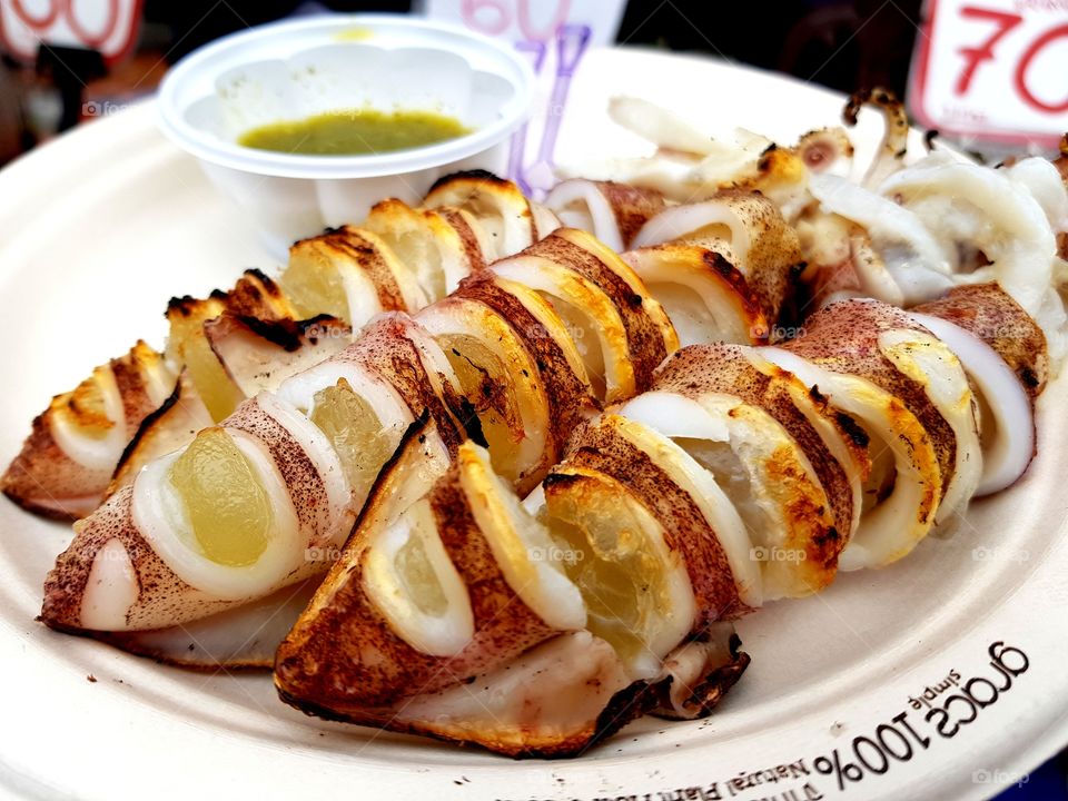 Grilled squids