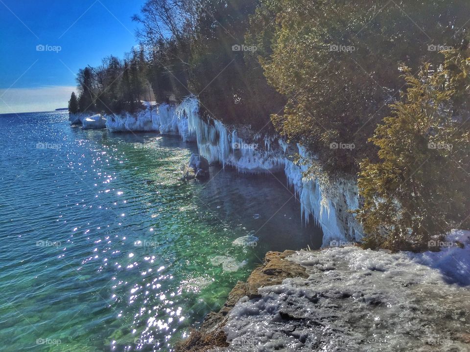 Cave a point Door County Wisconsin 