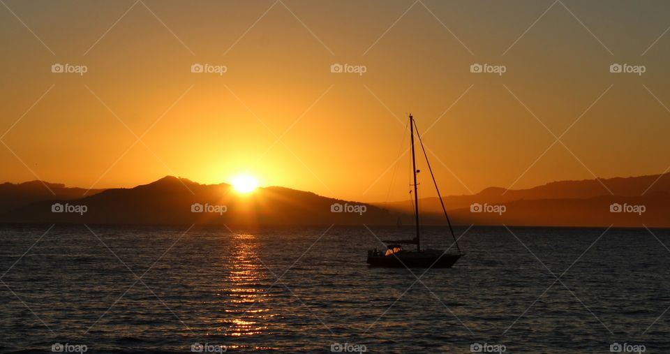 Sunset, Dawn, Water, Sea, Sun