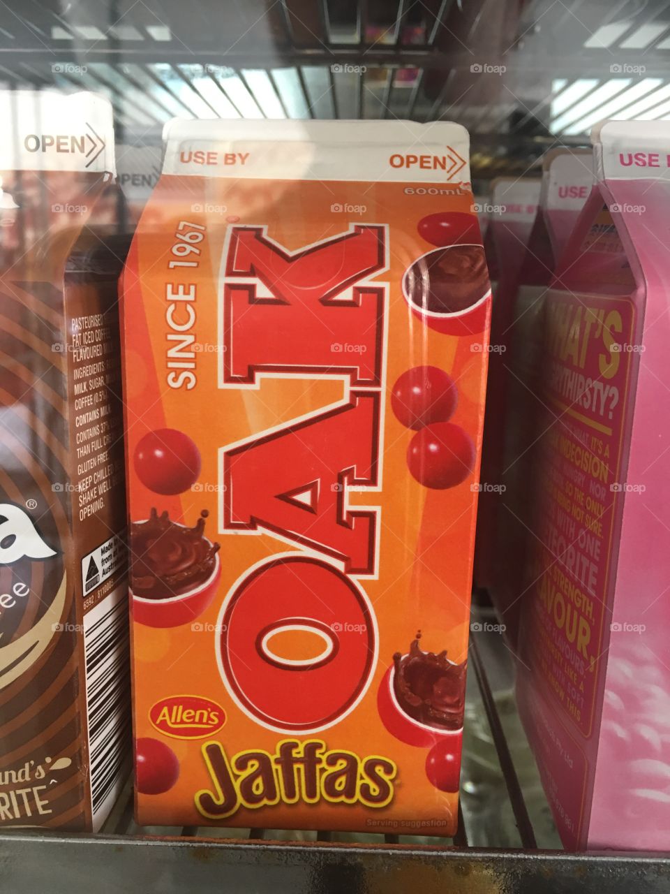 Allen’s Jaffas flavoured Oak milk since 1967 (c)