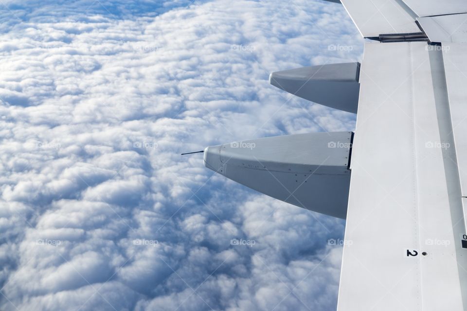 above the clouds. photo from plane.