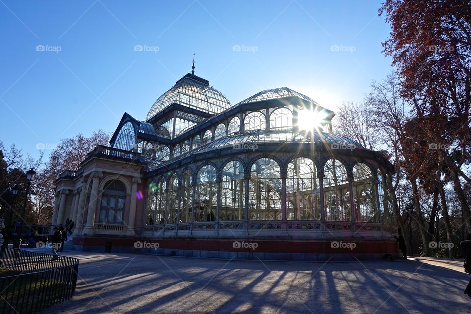 The Crystal Palace (Palacio de Cristal) in Retiro Park, Madrid