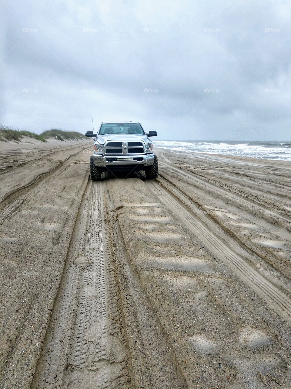 truck on beach