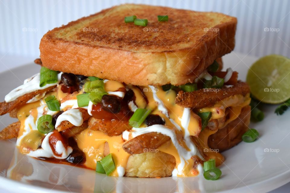 Loaded Fries Grilled Cheese
