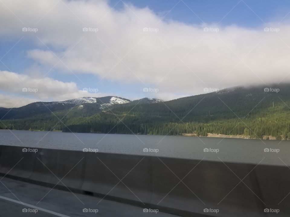 Landscape, Mountain, Lake, Tree, Water
