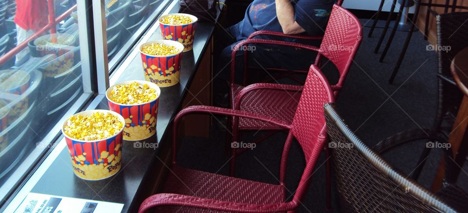 the box at the baseball game