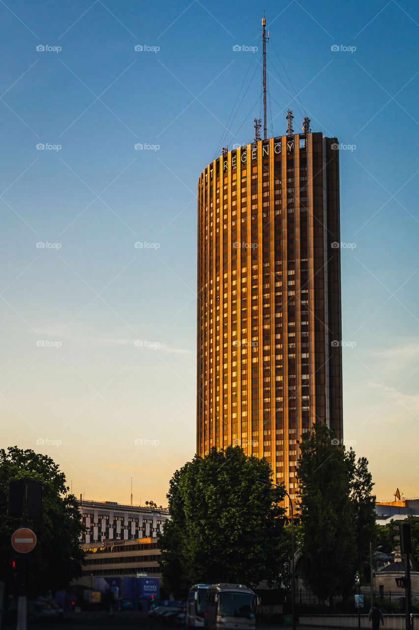 Tower of the Porte Maillot in Paris 