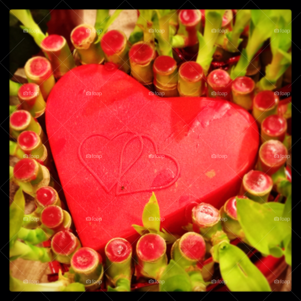 green flower red valentine by Nietje70