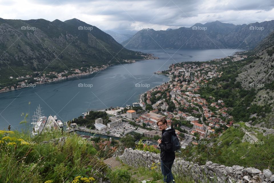 Views from the fortress in Kotor, Montenegro 