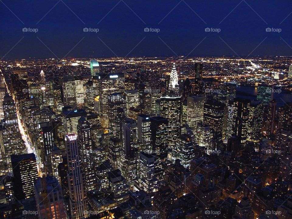 Skyline City Night View