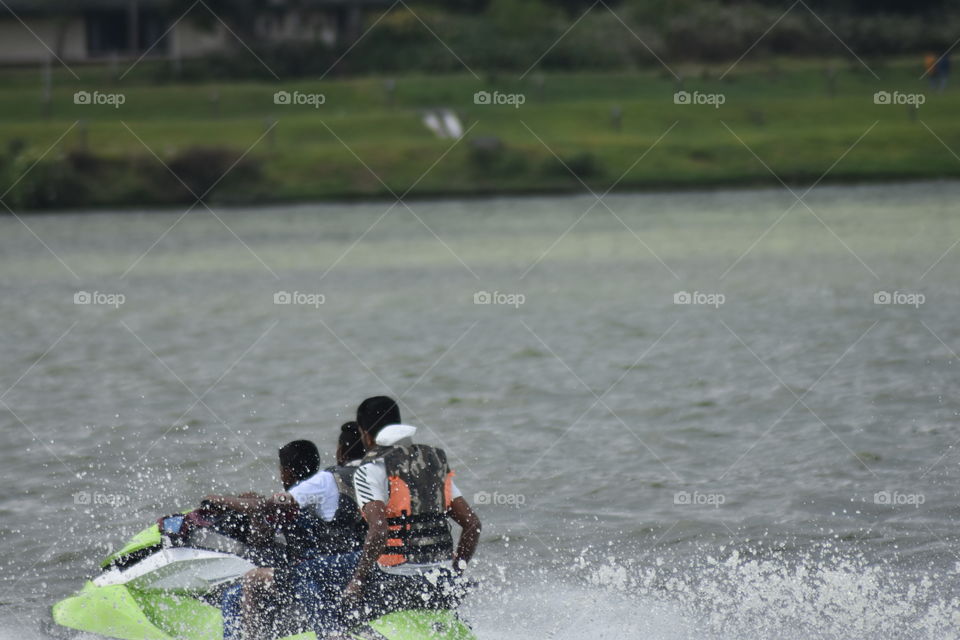 Jet skiing at Gregory's lake
