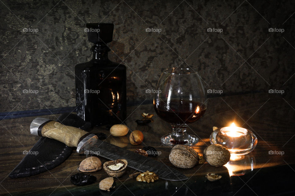 Cognac nuts and prunes