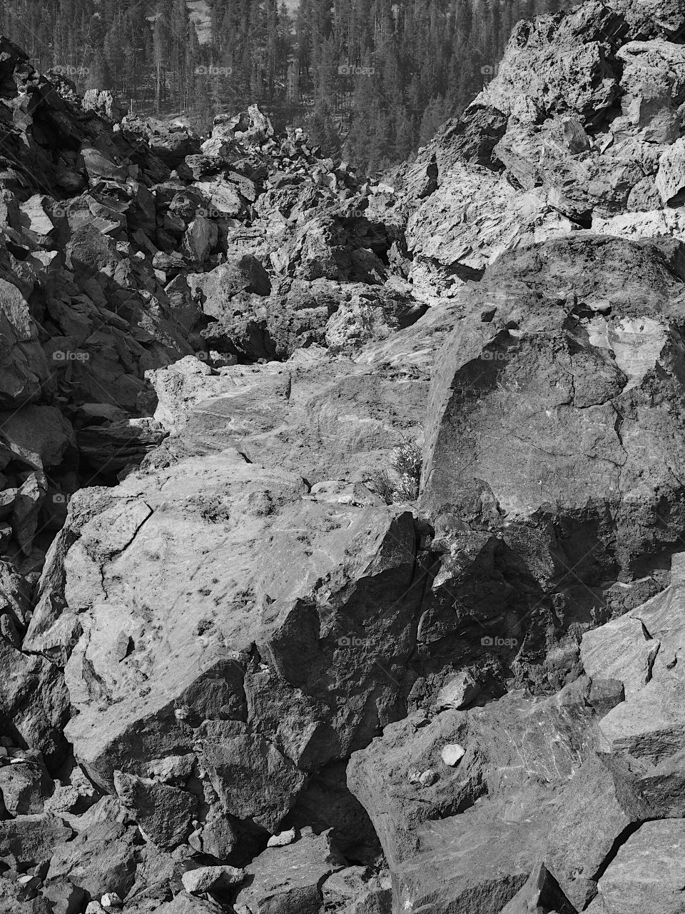 Rugged terrain of the Big Obsidian Flow 