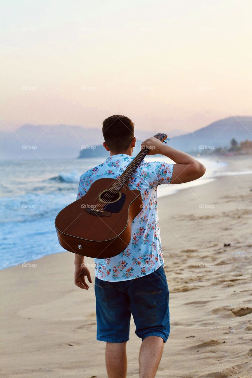 Boy and guitar