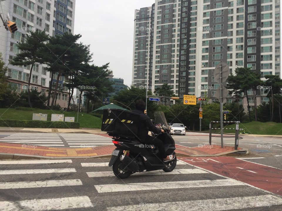 Shooting riding motorcycle 