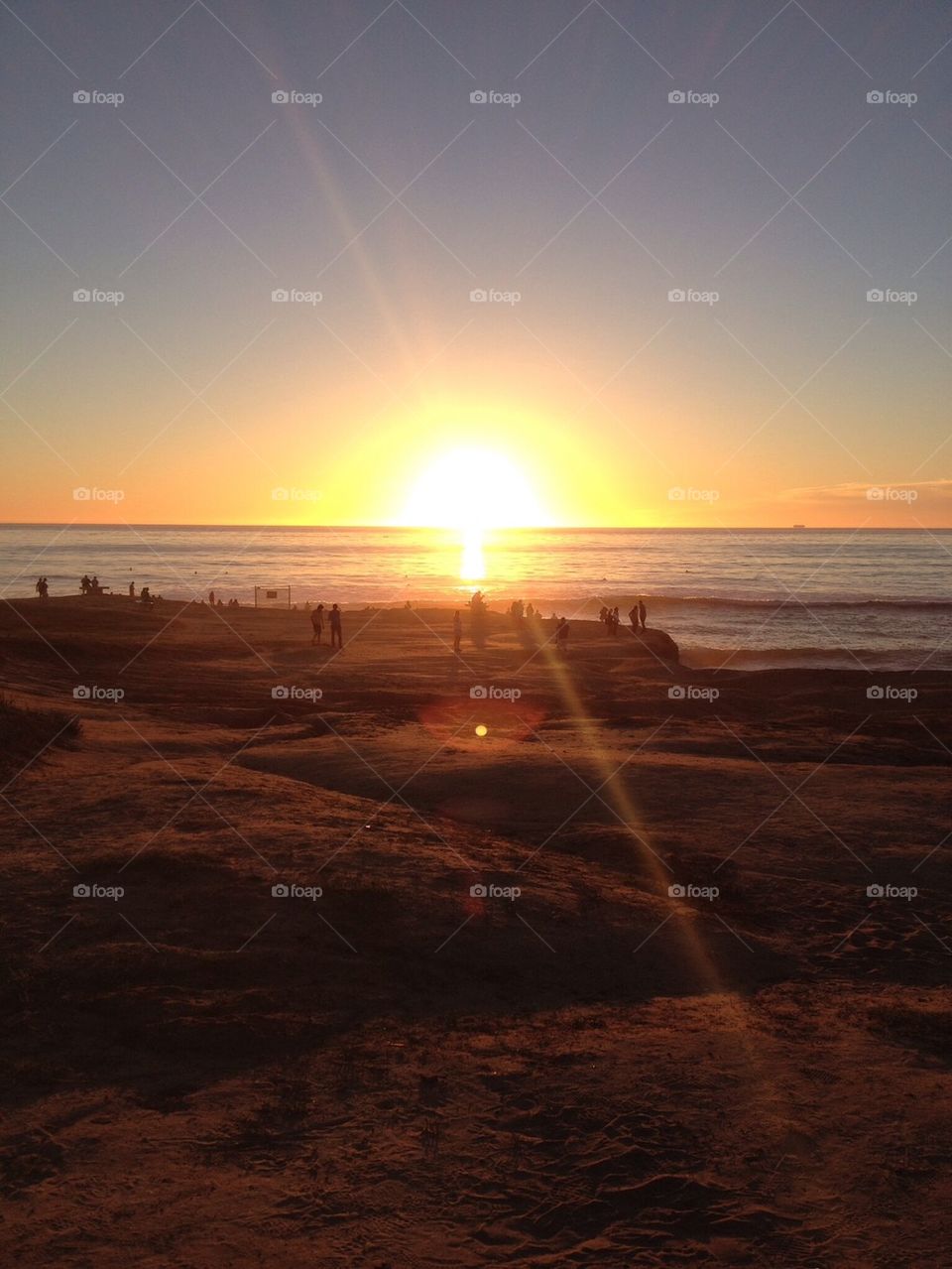 California sunset from Sunset Cliffs in San Diego