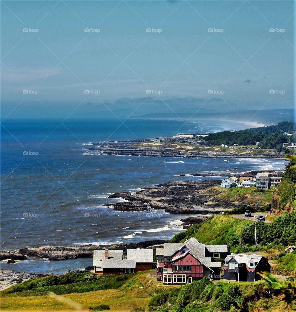 oregon coast in summer.