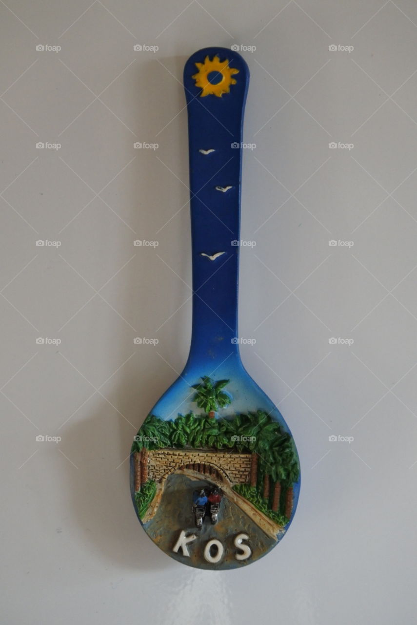 kos greek island souvenir spoon