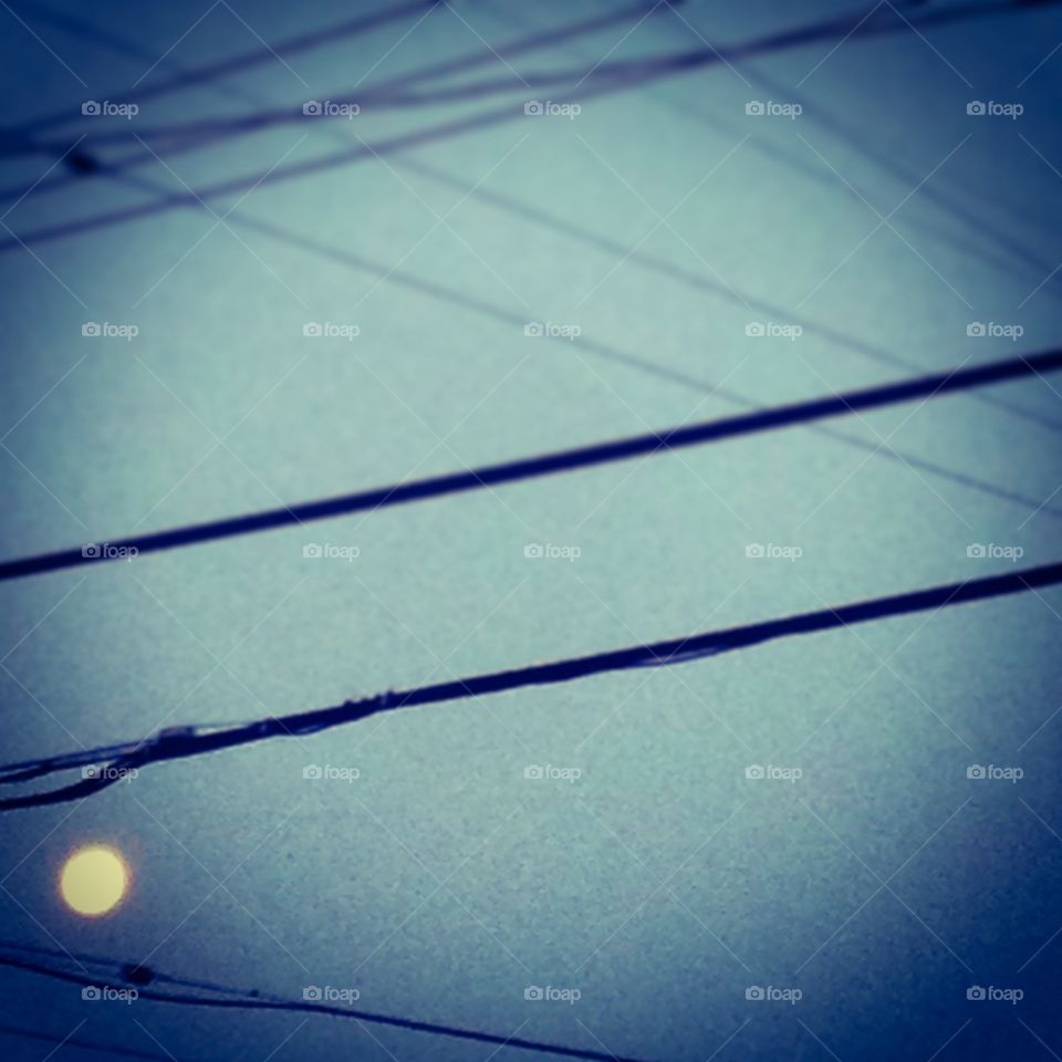 String Lights with Moon