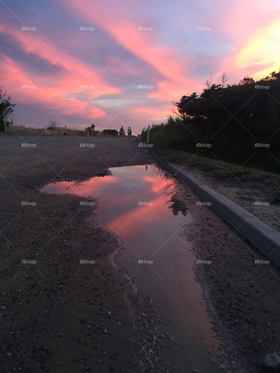 Sunset In a Puddle 