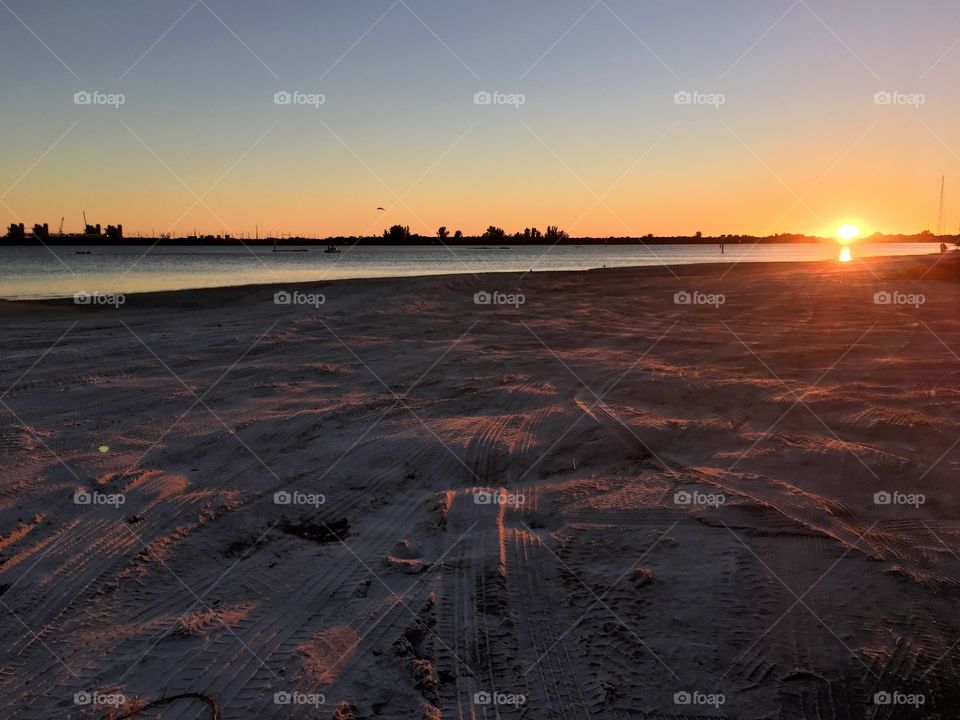 Sunset at Gandy Beach 