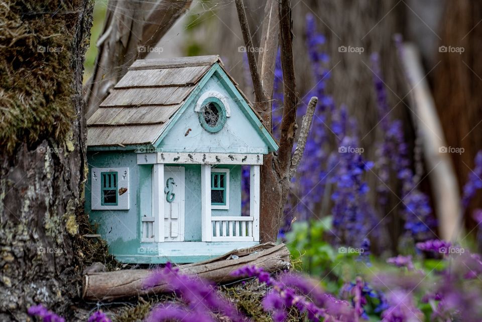 Miniature house in the garden